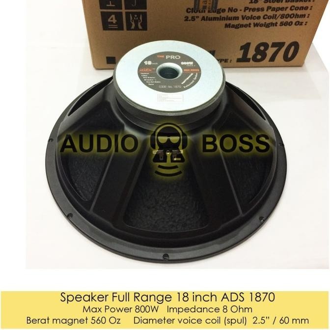 Speaker Full Range 18 inch 18" 18in ADS 1870 800 watt