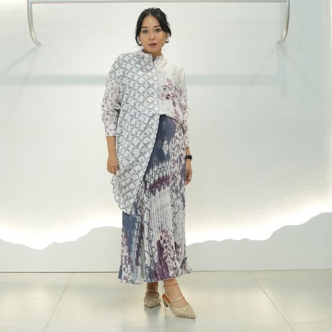 Vaia X Aleza Sandal Heels Wanita Dalila Metallic Rose Gold 4 Cm