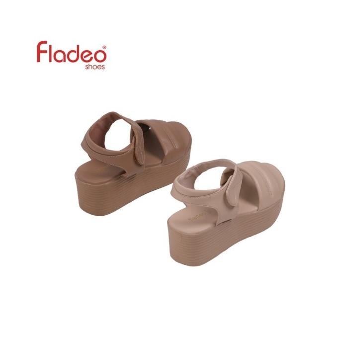 Fladeo K22/Ldt418-1Rv/Sandal Wedges Tali Wanita [Strap Wedges Sandal]
