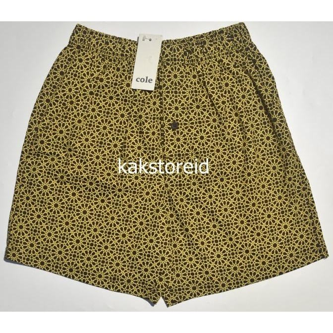Celana Dalam Boxer Cole Casual Coklat Motif CPC 147 ORIGINAL