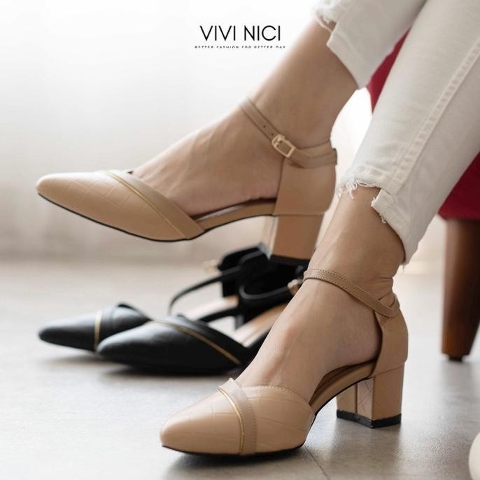 Vivi Nici - Nellie Sepatu Sandal Mules Hak 5 Cm