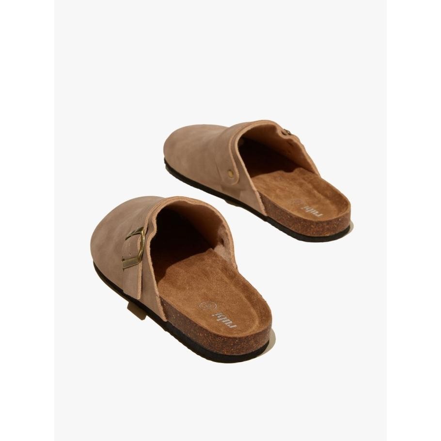 Rubi - Sandal Wanita - Rex Buckle Mule - Roebuck Nubuck