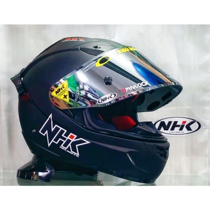 Helm Full Face Nhk Gp 100 Bla Doff Paket Ganteng