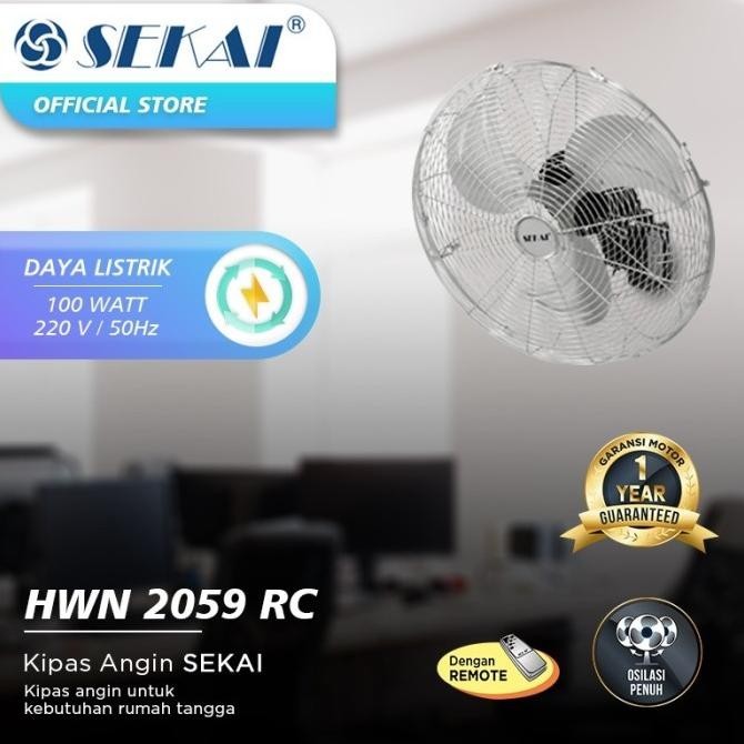 Bigsale Sekai Kipas Angin Dinding Tornado Kipas Angin Gantung 20 Inch Hwn 2059