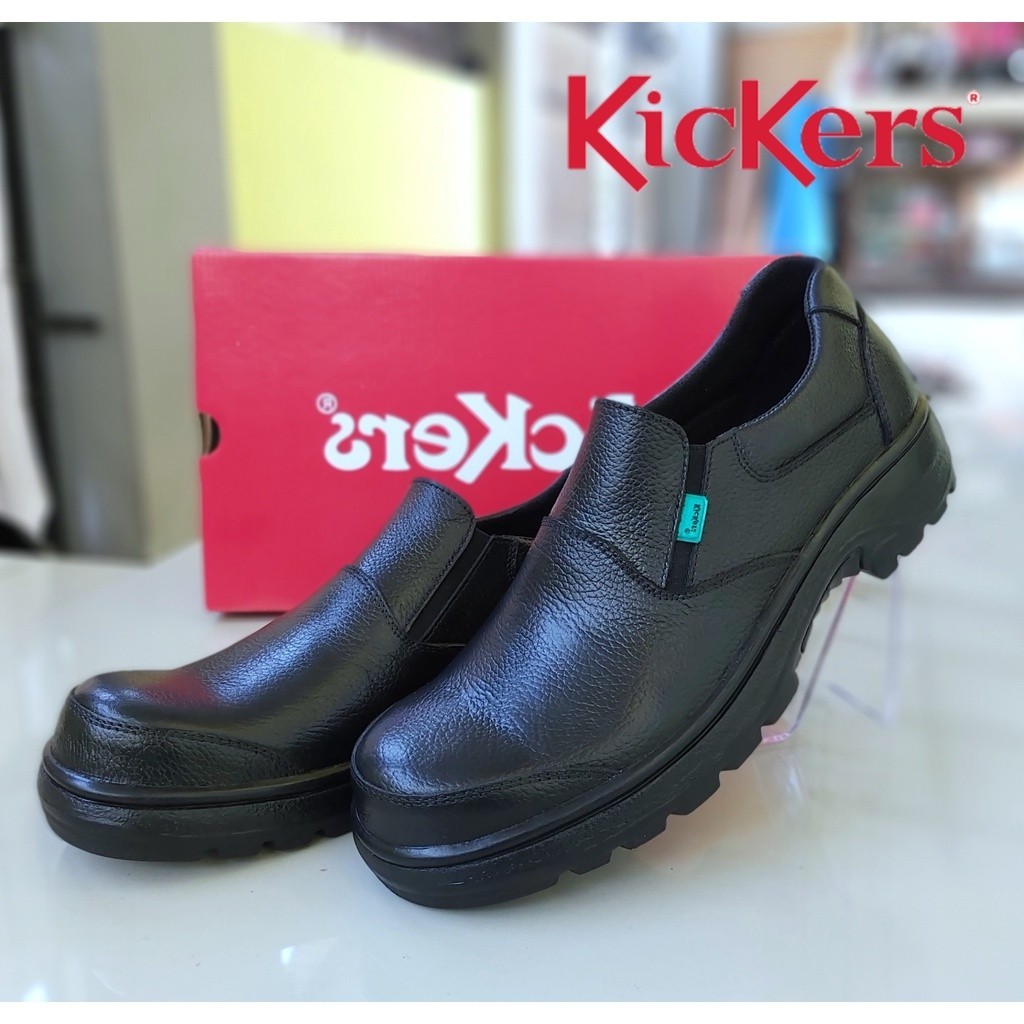 Sepatu Safety Boots Kickers King Kulit Asli Resleting Touring Kerja Lapangan Proyek Boot Savety But 