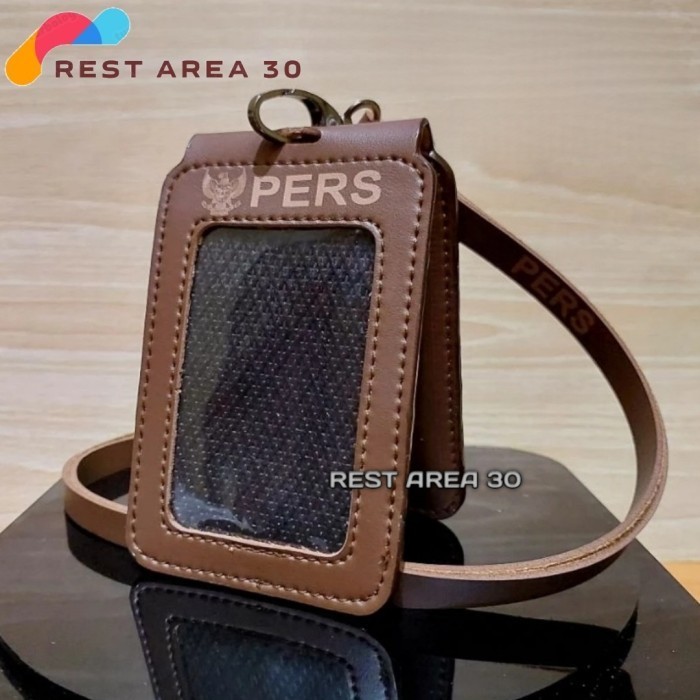 

BARANG TERLARIS ID Card Holder Tali Lanyard Name Tag Logo PERS Model Lipat