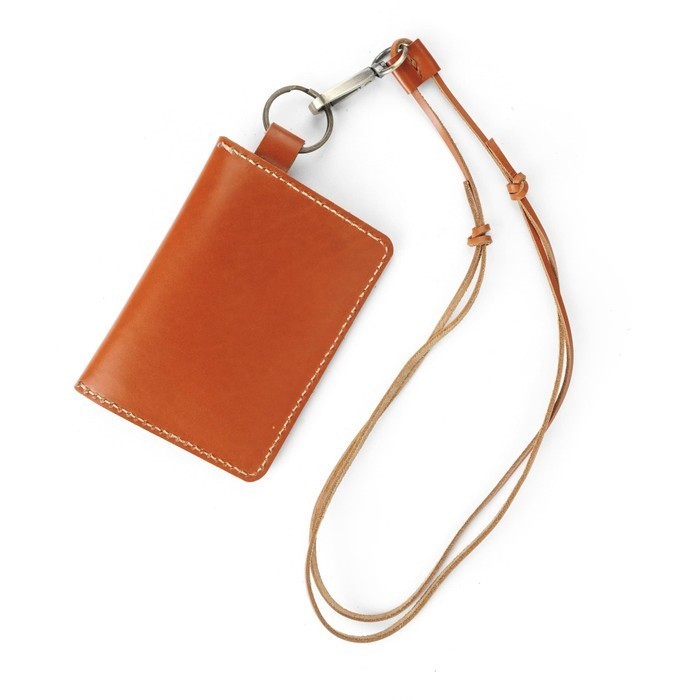 

BARANG TERLARIS Dompet kartu uang ID card kulit asli dengan tali leher simpel PHWL1064