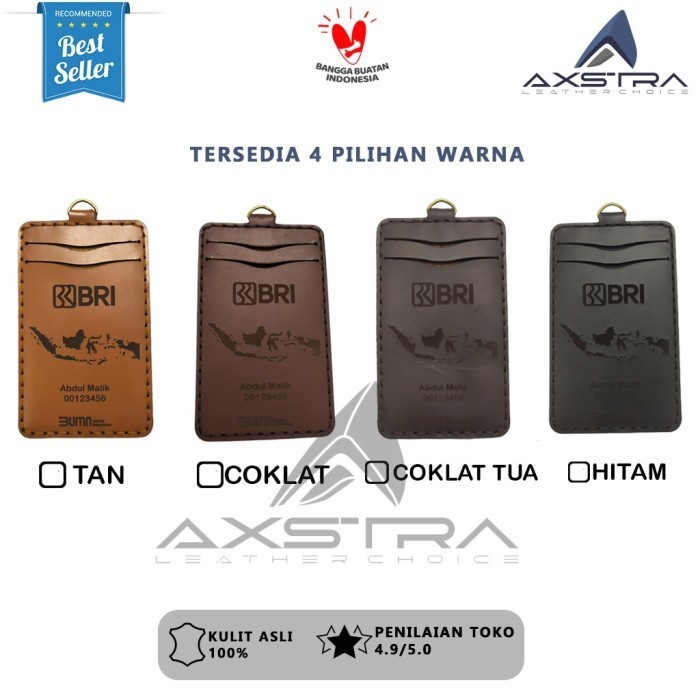 

BARANG TERLARIS gantungan id card holder name tag kulit murah