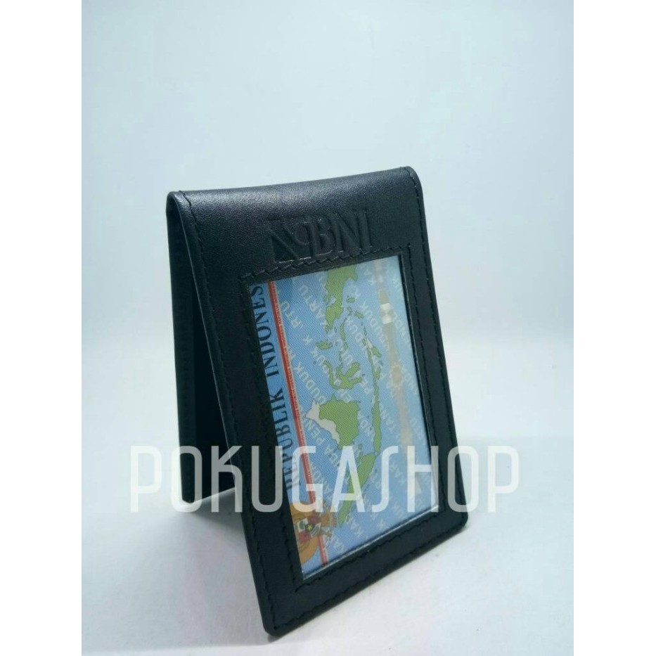 

BARANG TERLARIS nametag kulit bank bni / id card holder/id tag holder kulit asli garut