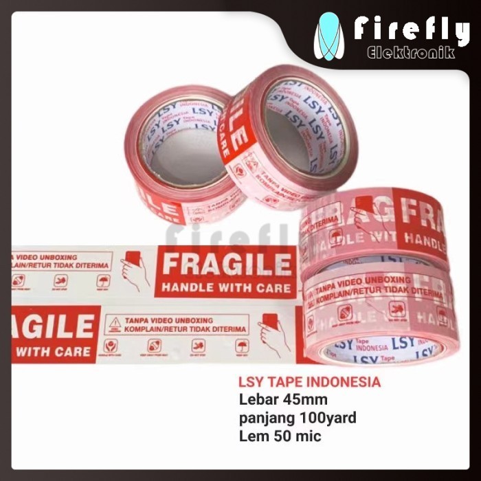 

Buruan serbu] Lakban Fragile Merah dan Merah+putih IVAN 48mm x 50Yrd