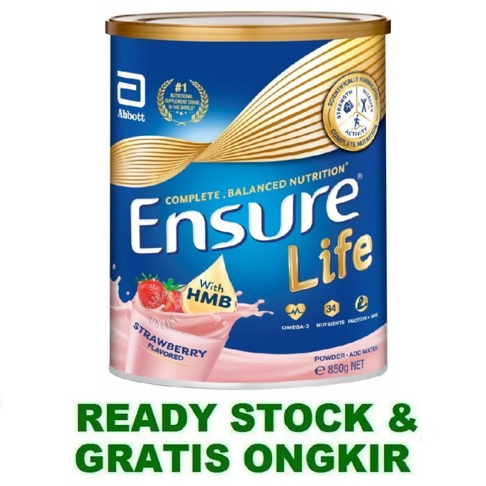 

Susu Singapore Abbott Ensure Life Adult Milk Formula Strawberry 850G