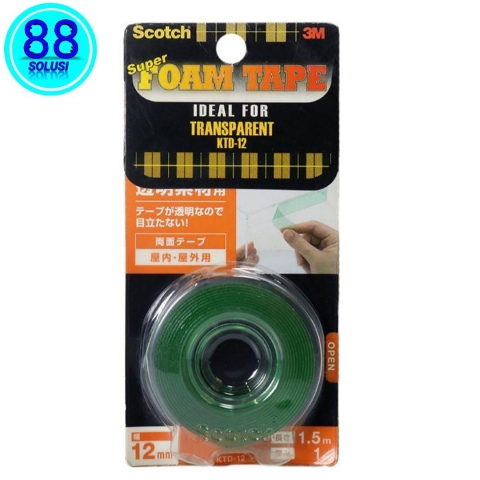 

HRG DISKON 3M Foam Double Tape Bening Serbaguna Busa Super Kuat Strong KTD-12