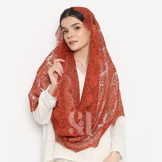 Kerudung Pashmina Hijab Lace Lebaran Instant Esattire