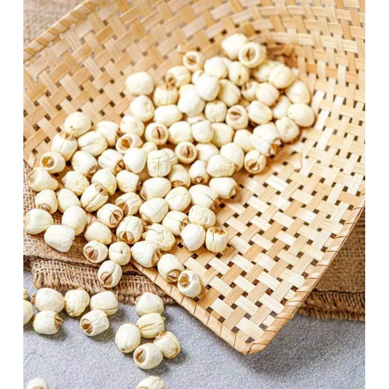 

Biji Teratai / Lotus seed/ Lien zi import dari singapore 500 G