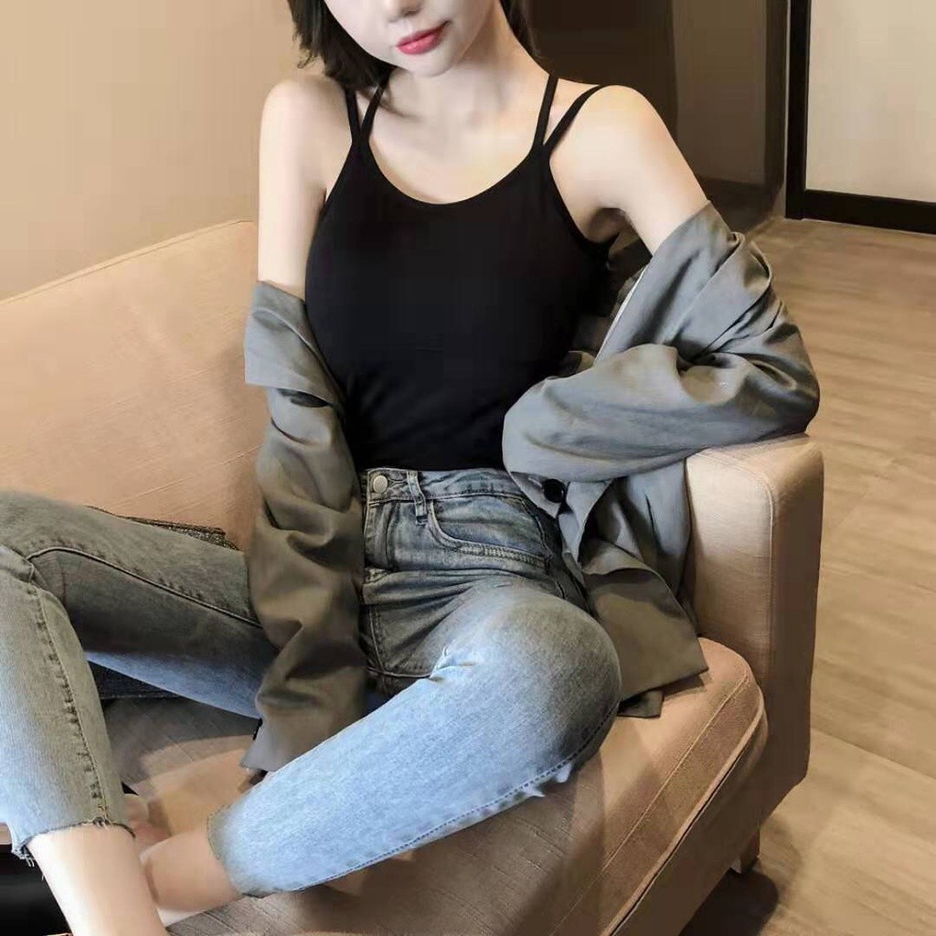 Sc Br486 Baju Tanktop Sport Set Push-Up Sexy One-Peice Segitiga Silang Sexy Wanita Cod