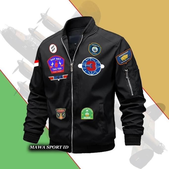 JAKET PRIA WANITA BOMBER TOP GUN GAMA SAT SET TAS TES DEBAT CAPRES 3 SYARIFAHKHANSA17