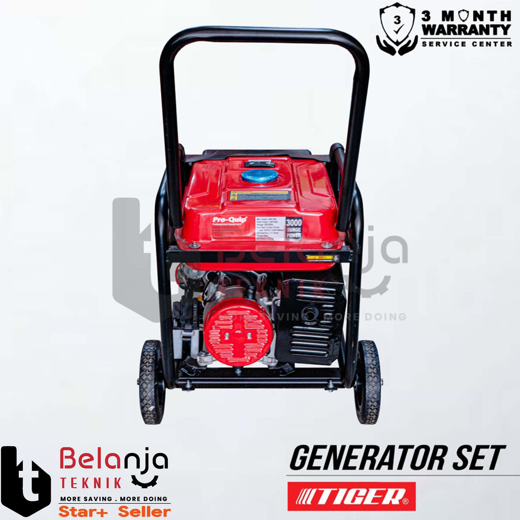 Mesin Generator Tiger TGR5000 Genset Bensin 2500 Watt TGR 5000 Genset Recoil Starter