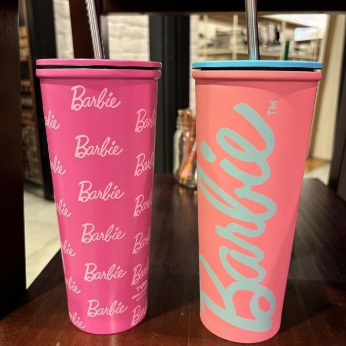 TYPO BARBIE STAINLESS TUMBLER WITH STRAW STOREKITA33