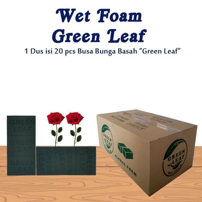 Oasis Basah / Green Leaf Floral Foam /  Foam Basah Bunga Segar