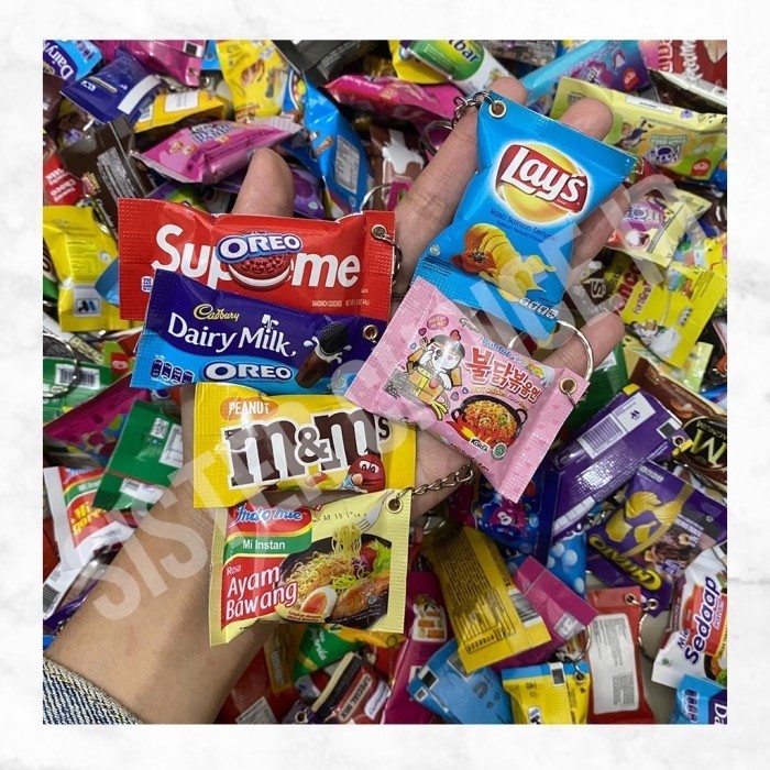 Gantungan Kunci Snack / Ganci Snack / Gantungan Kunci Makanan
