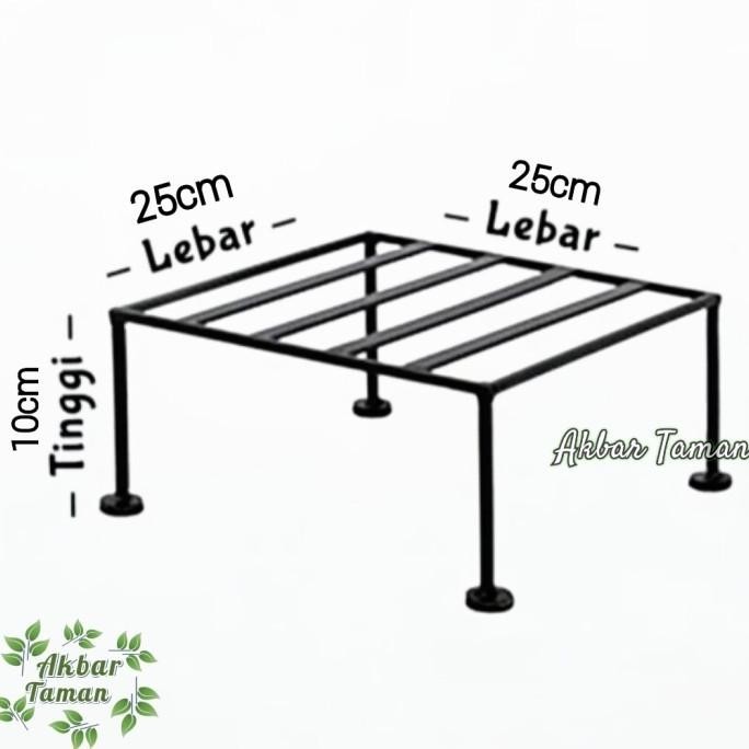 Stand Dudukan Pot Besi / Planter Standing Pot Bunga Besi Kotak