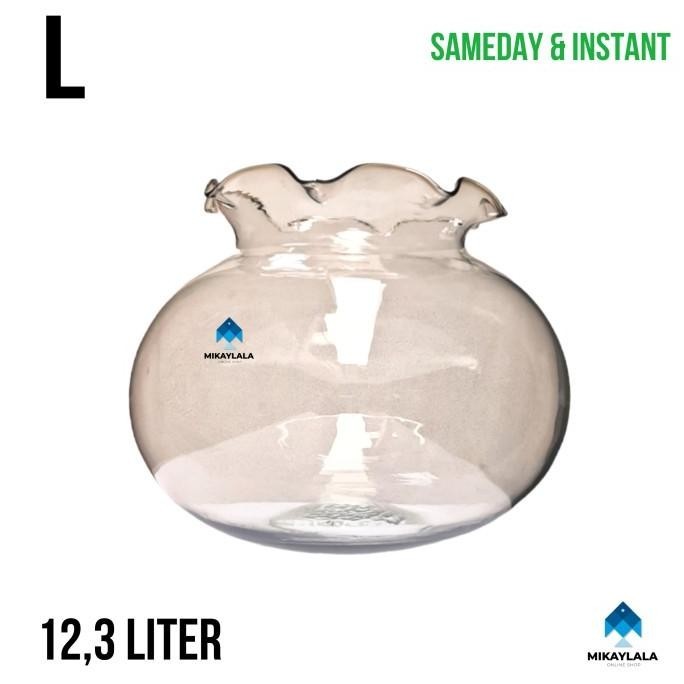Aquarium Bulat 12,3 Liter Toples Ikan Undian Acara Dekorasi Rumah