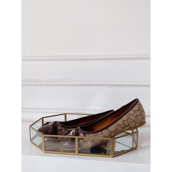 Flat Shoes Coach Cream Dan Black