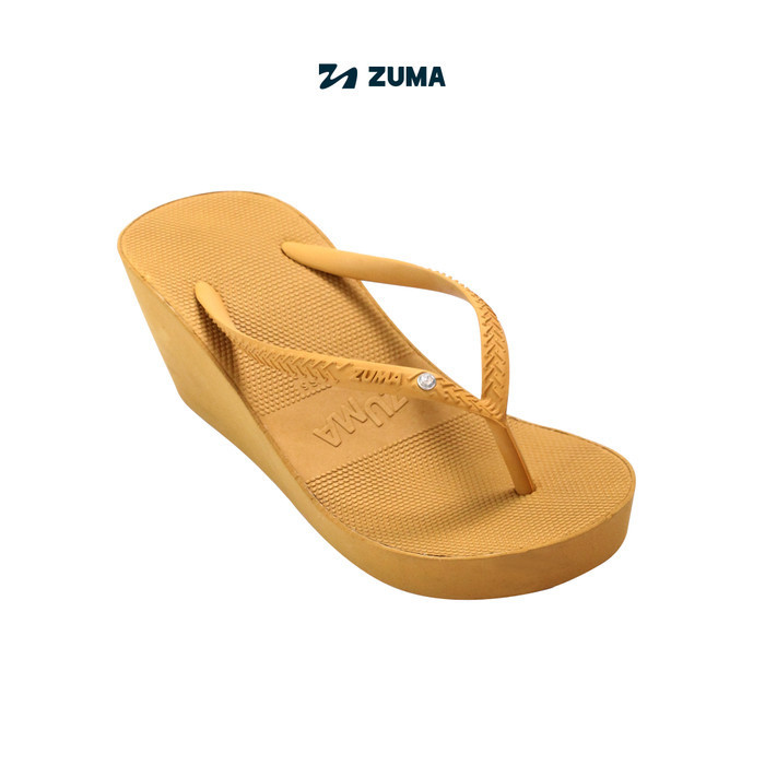 Zuma Kim 5/Sandal Wedges Wanita 7Cm - Mustard