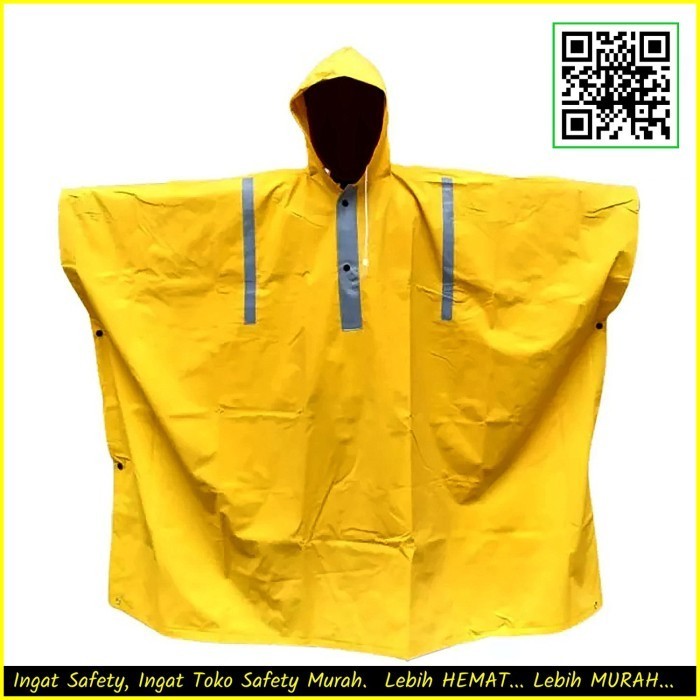 Jas hujan Safety Proyek Kuning Ponco Lengan Terusan Raincoat Baju