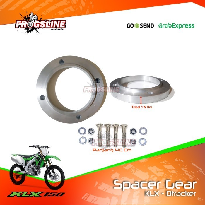 Spacer Gear KLX 150 dengan Baut - Paket spacer KLX 150 tebal 1.5 cm