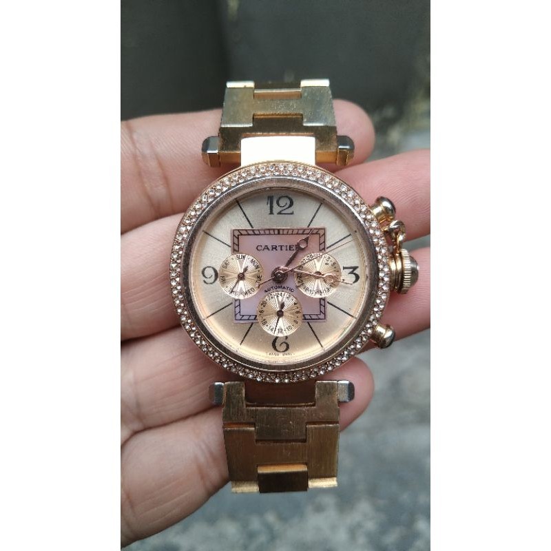 jam tangan cartier otomatis cantik second bekas bukan original
