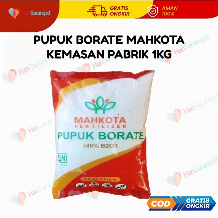 Borate Boron Borax MAHKOTA Kemasan 1 KG Pupuk Perangsang Buah