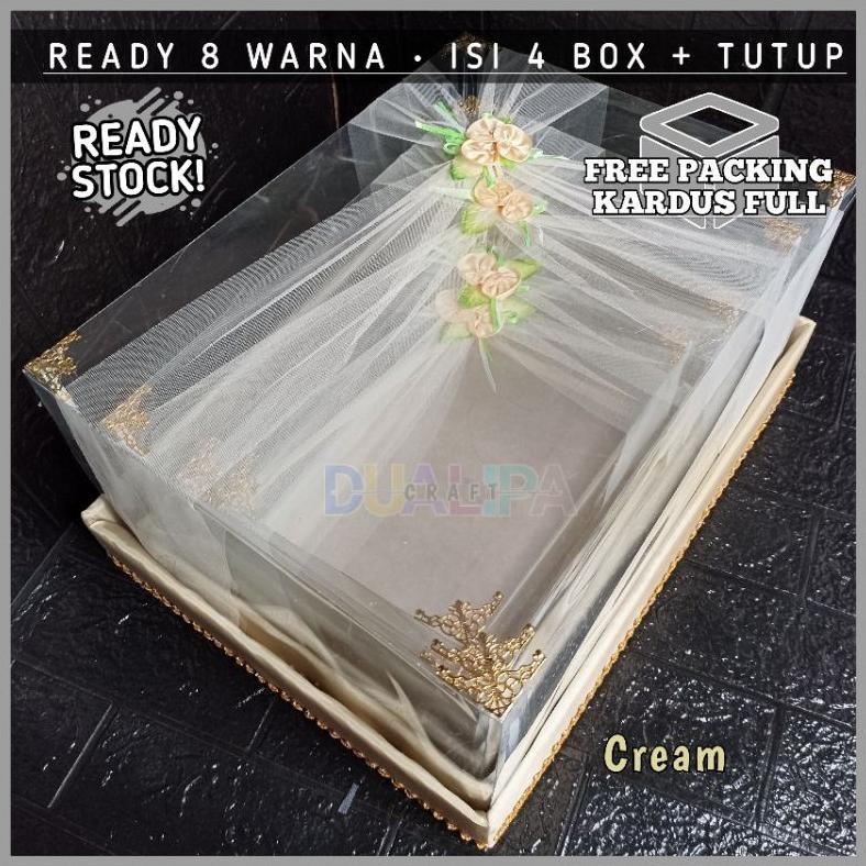 

Hemat Akbar" Kotak Parcel Hantaran Seserahan 1 Set Isi 4 Box Tempat Mahar Cincin Bawaan Pernikahan ||