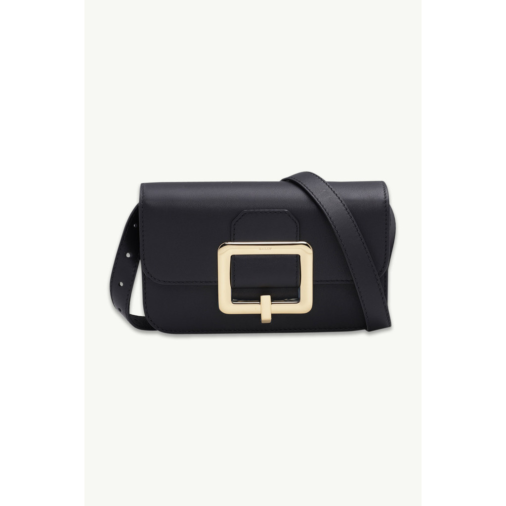 BALLY Janelle S Mini Belt Bag in Black Leather