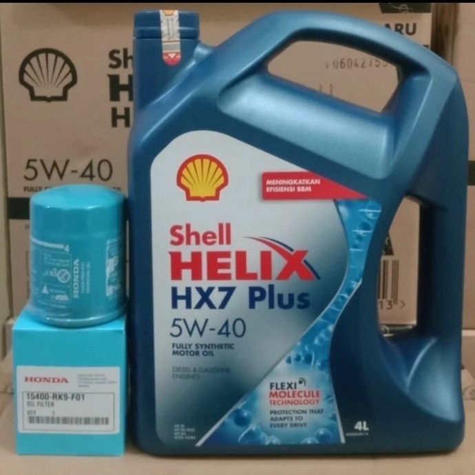 SHELL HELIX HX7 5W-40 PAKET FILTER OLI MOBILIO,JAZZ,FRED,CIVIV