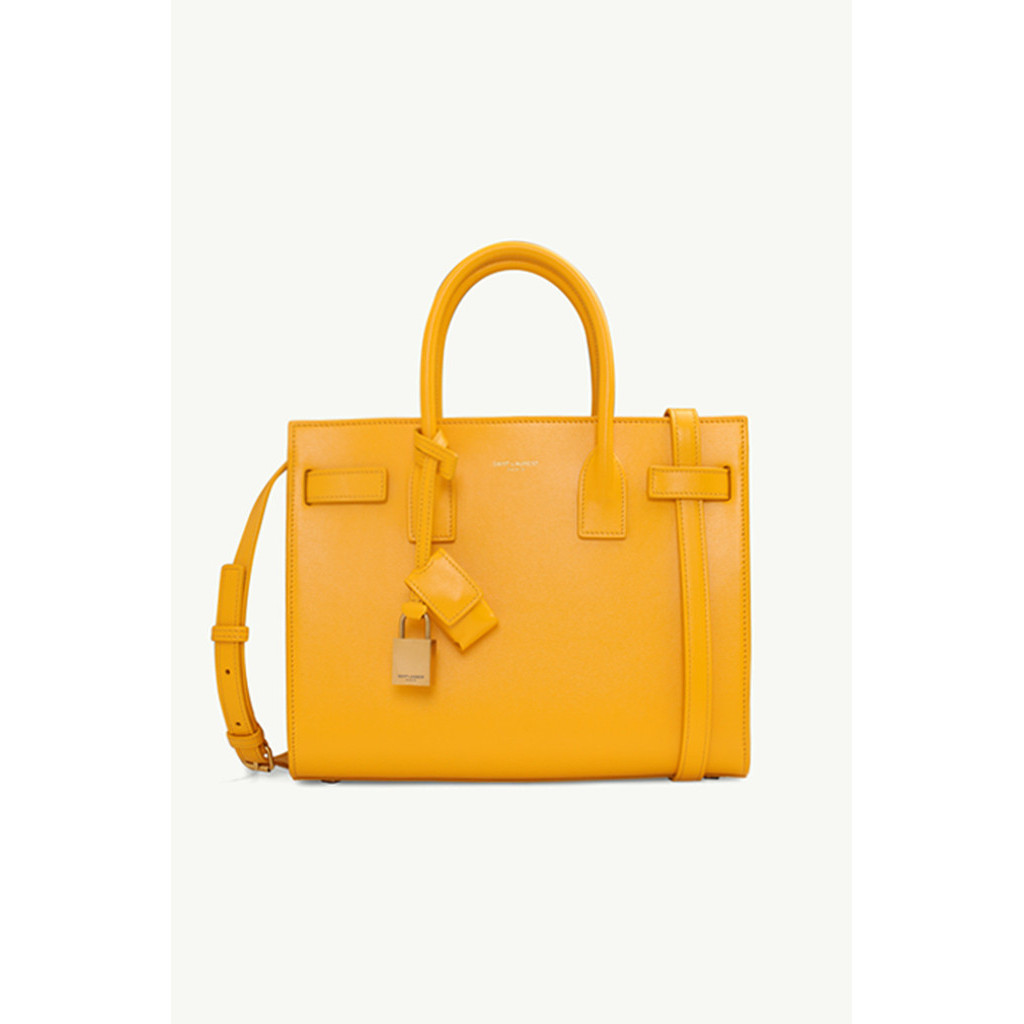YVES SAINT LAURENT Baby Sac de Jour in Yellow Smooth Leather