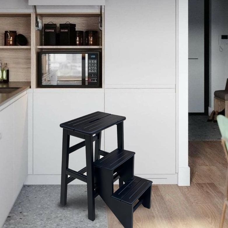 Tangga Lipat Kayu Estetik/ Tangga Lipat/ Kursi Lipat Bangku Lipat Minimalis Murah SCH60