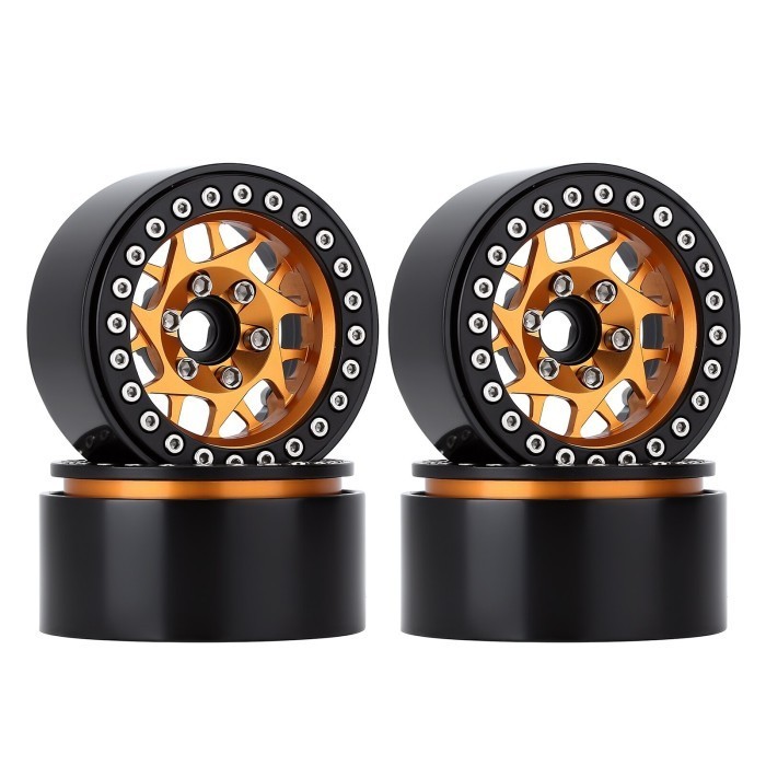 Velg 1.9 Alloy Beadlock Wheel Rim Blade 4pcs RC Crawler Axial