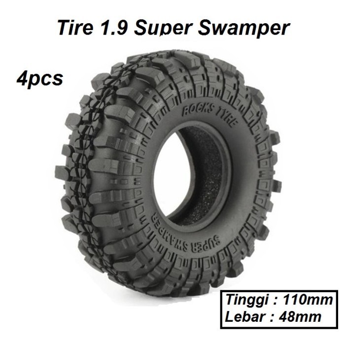 AX-4020 Injora Super Swamper 110mm 1.9 ban / Tire 1/10 axial rgt hsp