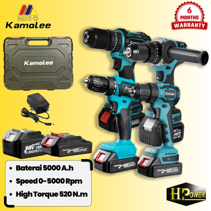 CORDLESS IMPACT DRILL - 18V - VARIAN MOTOR - KAMOLEE