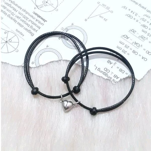 GELANG COUPLE MAGNET POLOS/GELANG COUPLE/GELANG HITAM/GELANG AESTHETIC/GELANG VIRAL
