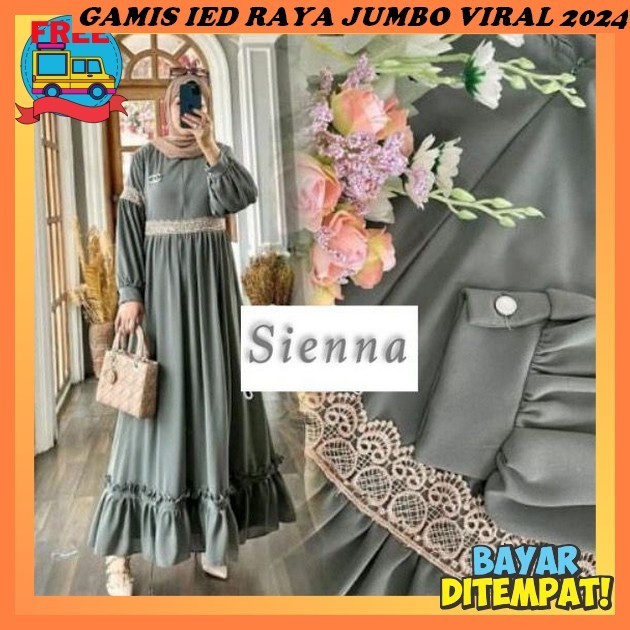 Busana Syari Set Hijab Dres Cewe Korea Aesthetik Gami Ied Mubarak Abayaa Perempuan Idhul Fitri Elega