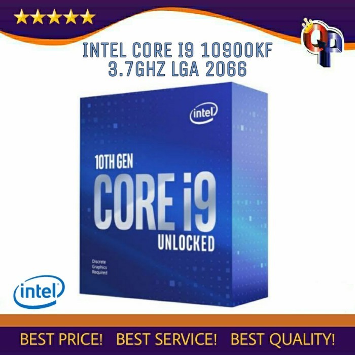 New Stock Produk Terbaru Processor Intel Core I9 10900Kf 3.7 Ghz Box Socket 1200 New Item 
