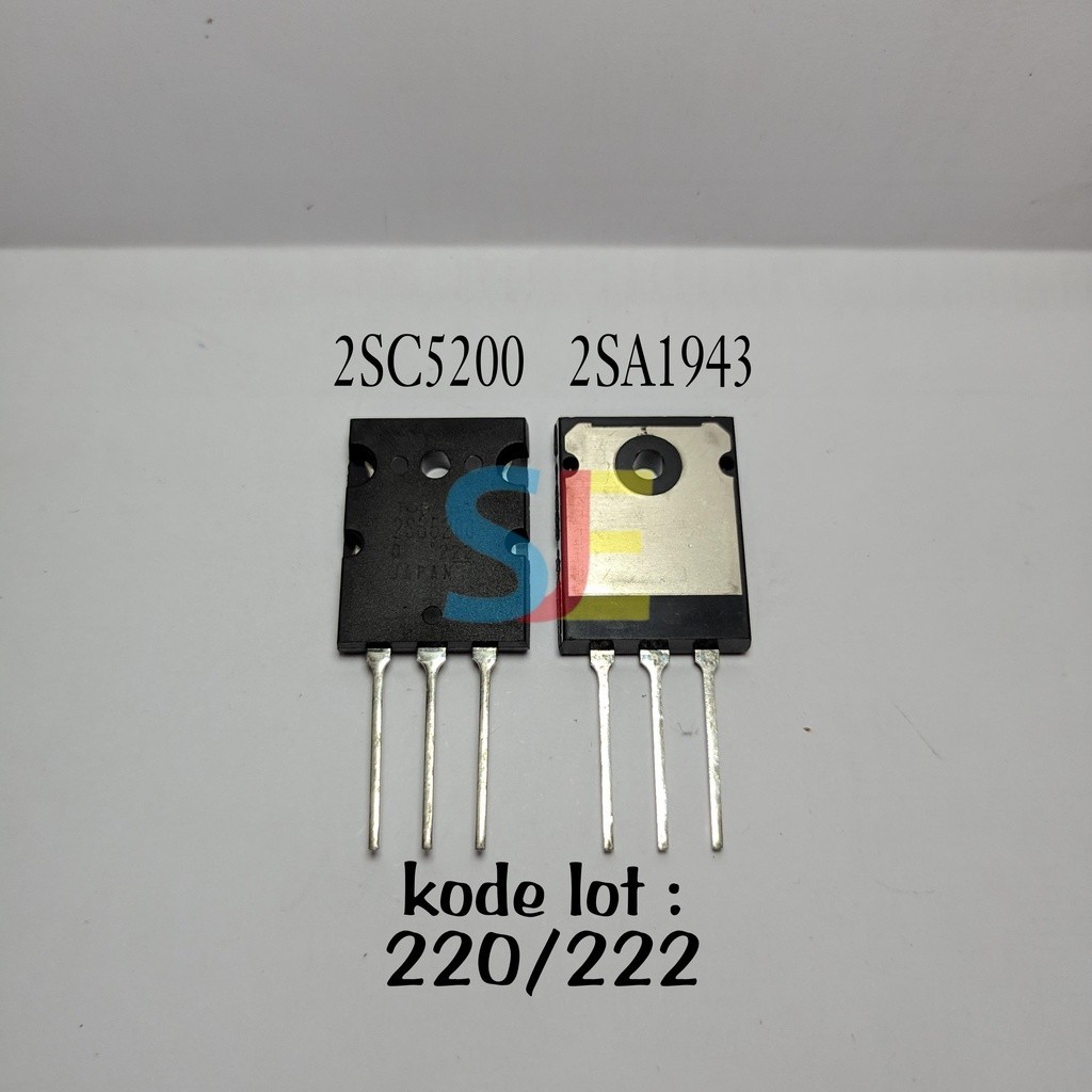 Transistor Toshiba 2SA1943 2SC5200 ORI JEPANG kode lot angka 2 / Tr set Toshiba 5200 1943 ORI JEPANG