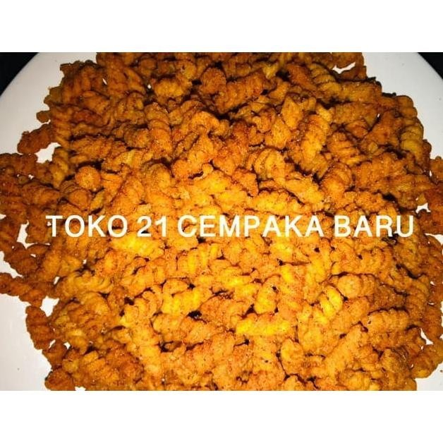 

POI Makaroni Spiral Goreng PEDAS 1 KG | Macaroni Spiral 1KG 1000gr 1000 gram Enak Murah Pedes TERLARIS