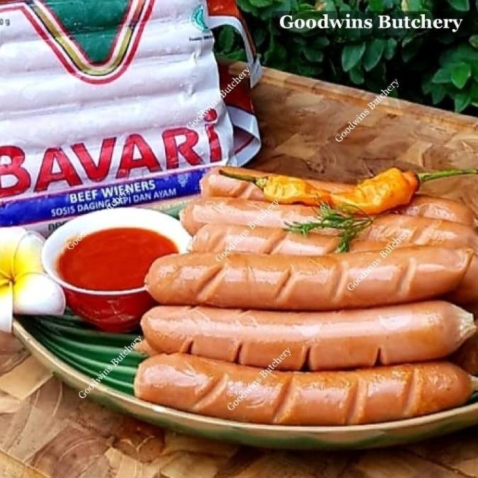 1KG 25PCS BAVARI WIENERS BEEF CHICKEN SAUSAGES SOSIS 5" 13CM FROZEN AMALANOVY29