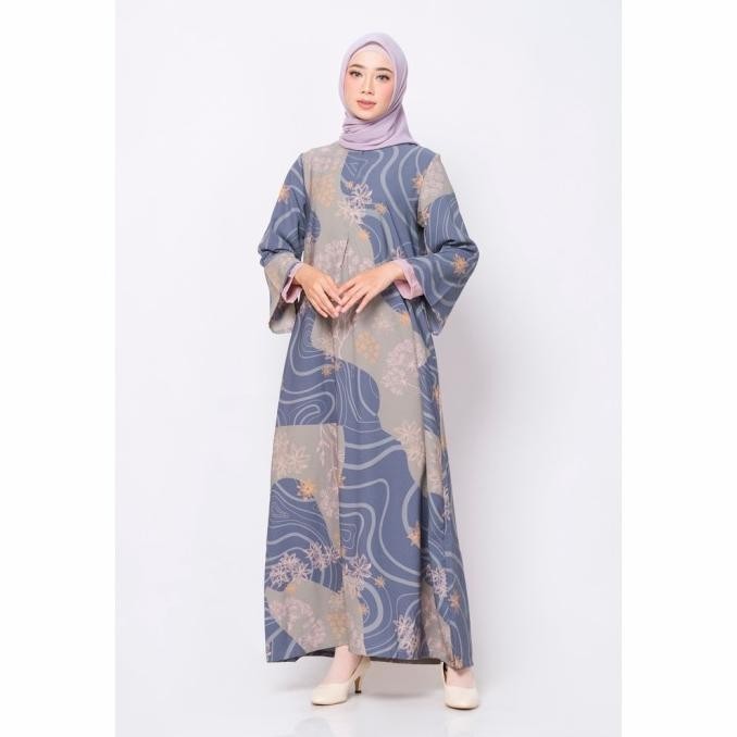Zaskia Mecca Luny Dark Grey Gamis Jelita Indonesia Edisi Maluku M L Xl