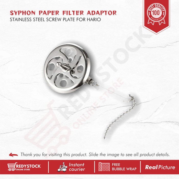 Syphon Paper Filter Adaptor Stainless Steel Screw Plate For Hario
