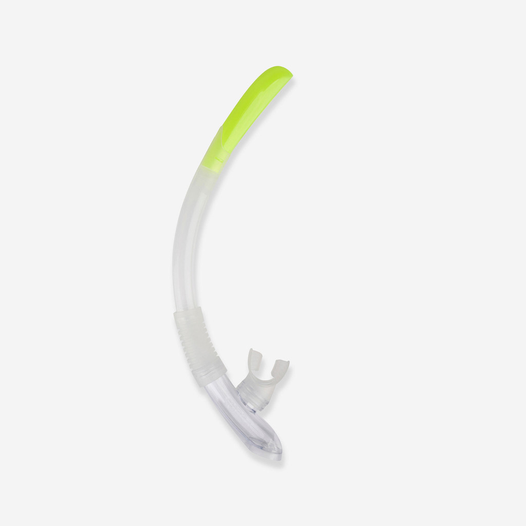 Decathlon SUBEA Snorkel Selam Anak + Katup 100 Putih Bening/Hijau Neon - 8613107