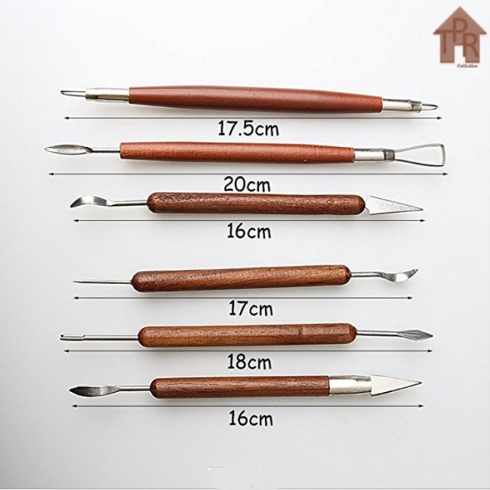 

Butsir Set / Alat Ukir Clay / Pottery Tool / Modelling Tools - 6 Pcs